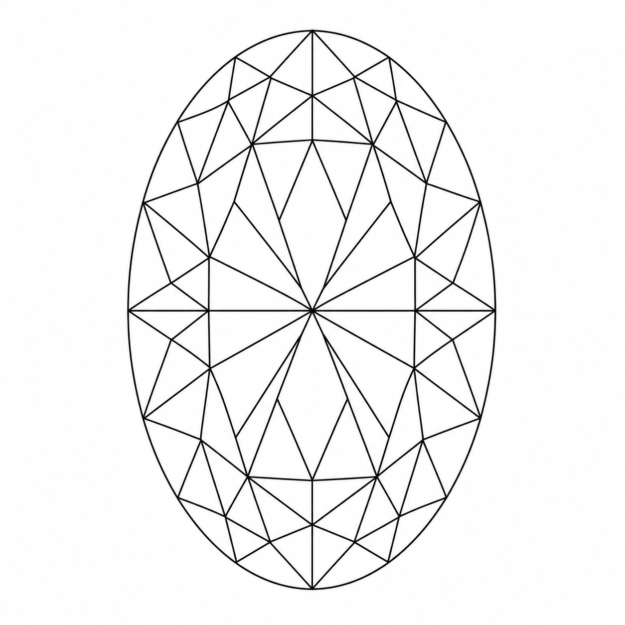 Oval cut diamond