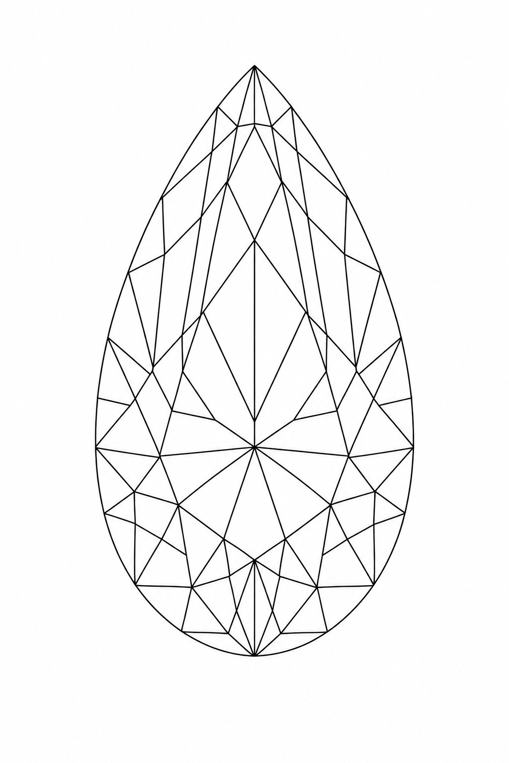 Pear cut diamond