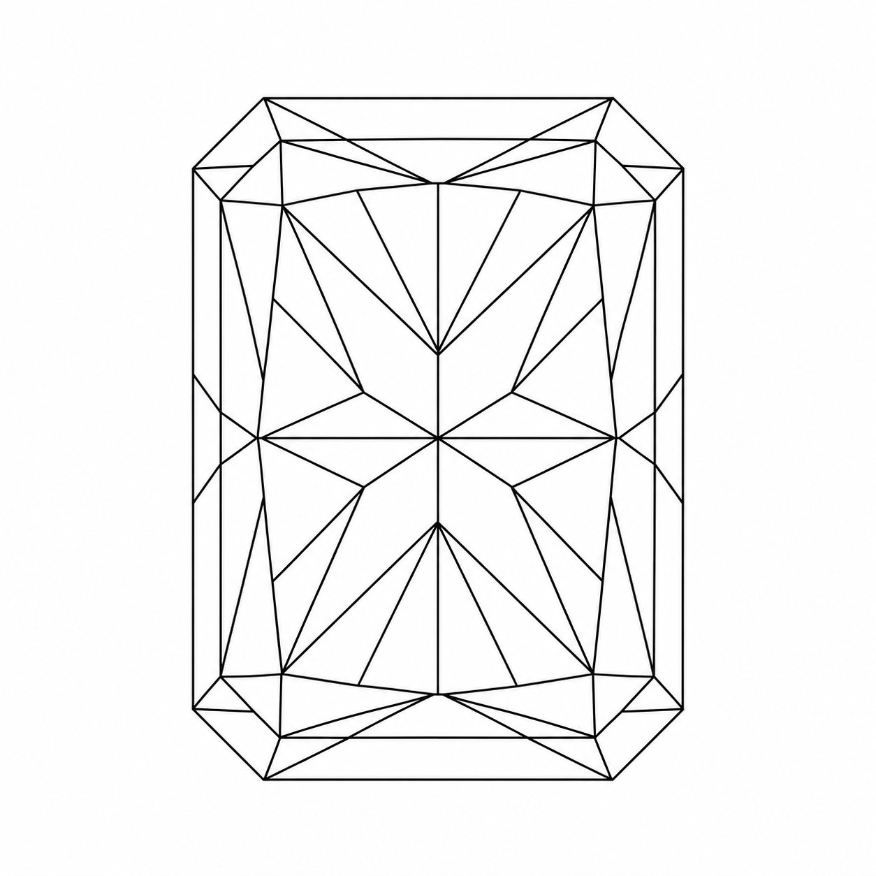 Radiant cut diamond